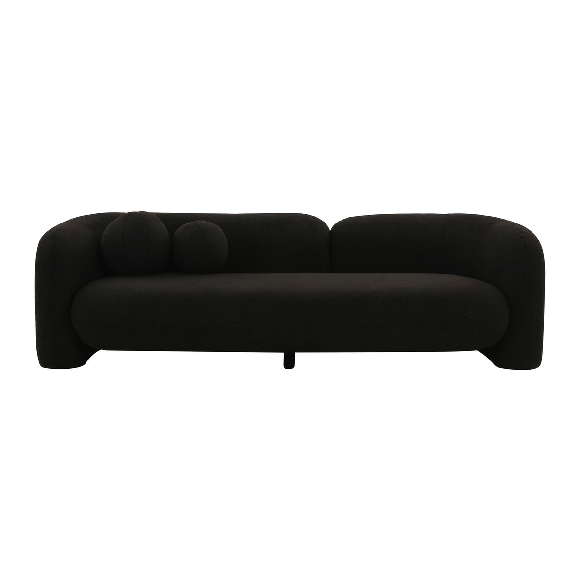 Amelie Black Contract-Grade Faux Fur Sofa by TOV Furniture – photo 3 of 6
