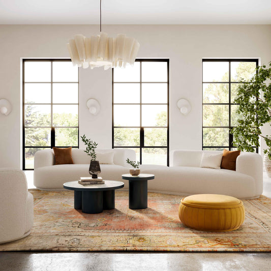 Fickle 3-Piece Cream Performance Boucle Modular Sectional by TOV Furniture – photo 2 of 7