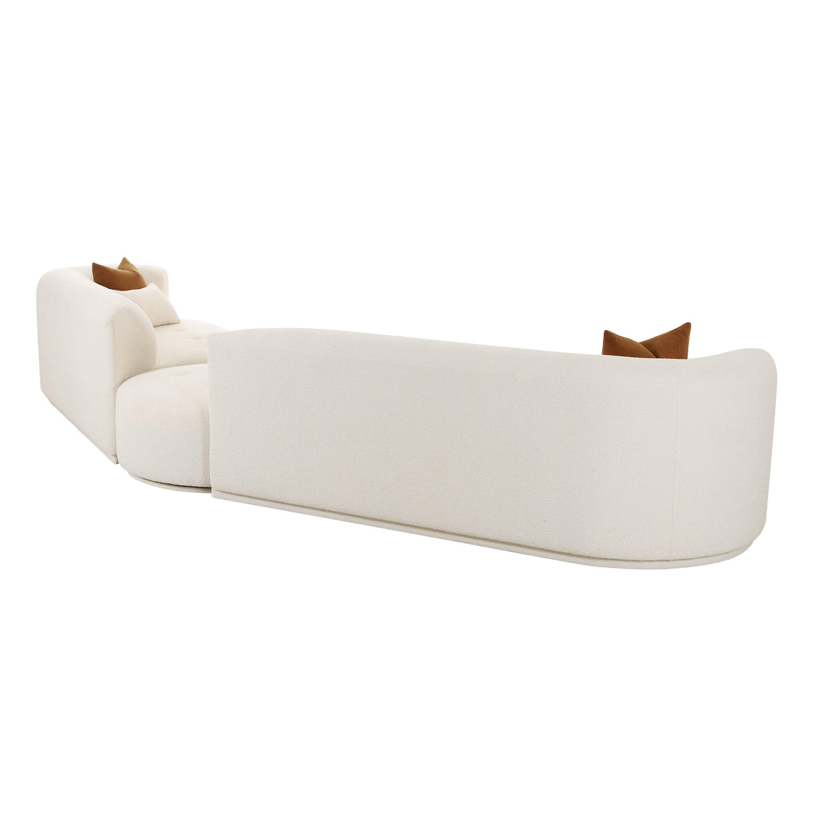 Fickle 3-Piece Cream Performance Boucle Modular Sectional by TOV Furniture – photo 4 of 7