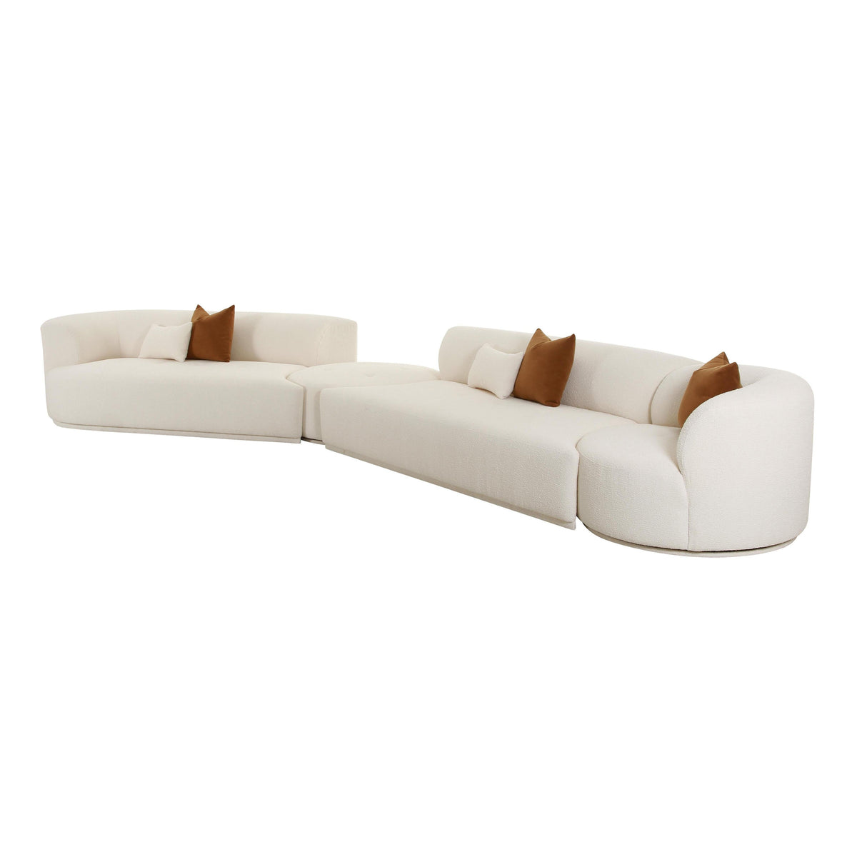 Fickle Cream Performance Boucle 4-Piece Modular LAF Sectional by TOV Furniture – photo 1 of 7