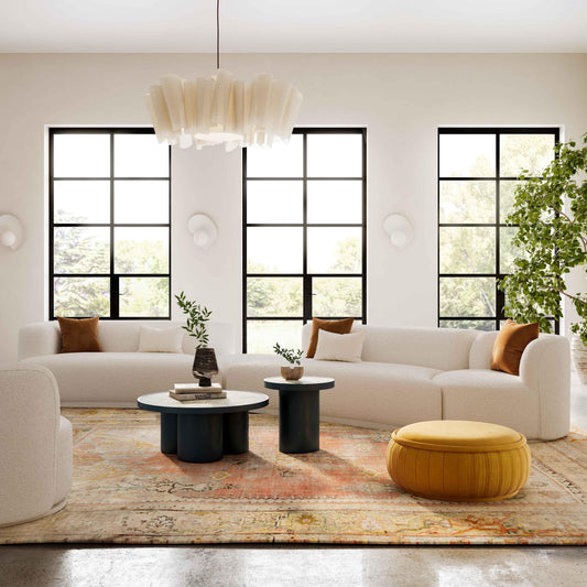 Fickle Cream Performance Boucle 4-Piece Modular LAF Sectional by TOV Furniture – photo 2 of 7