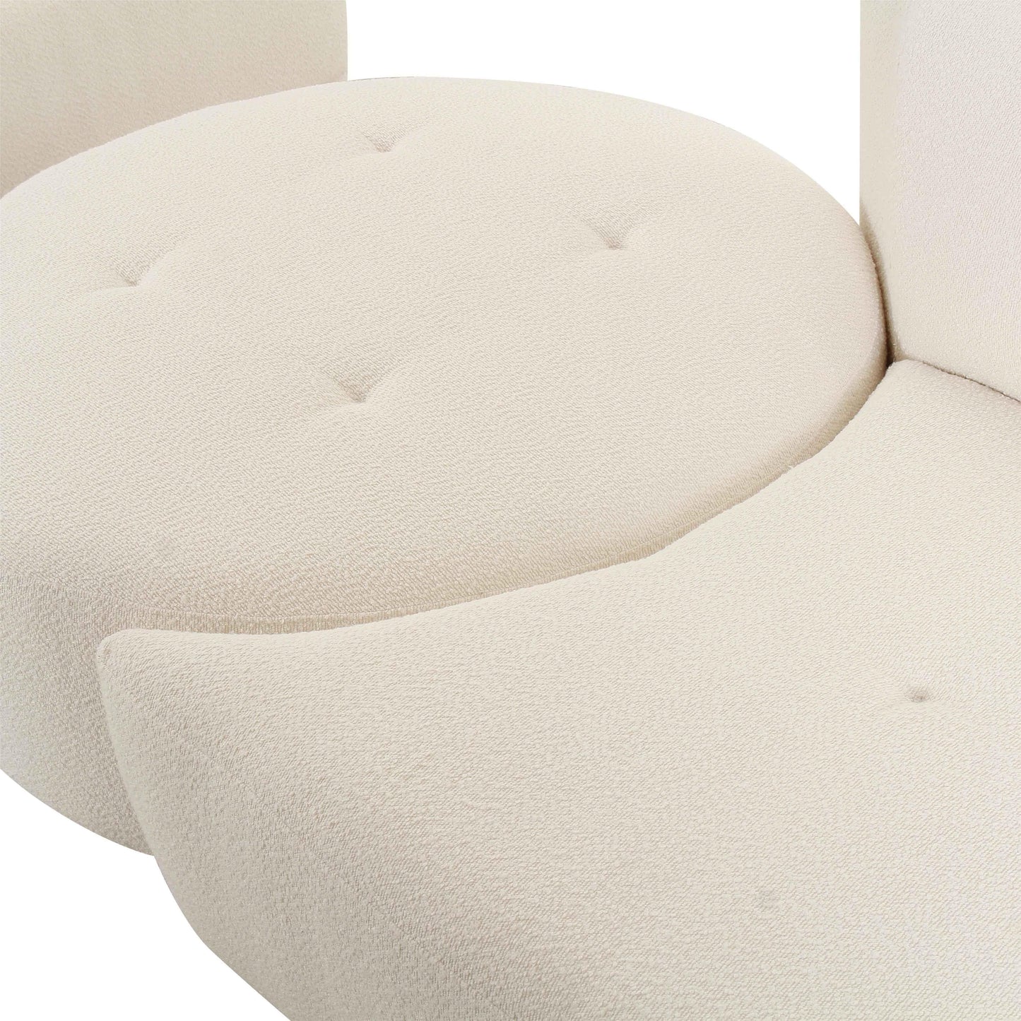 Fickle 4 Piece Cream Boucle Modular Sectional by TOV L6866 C Sec2R