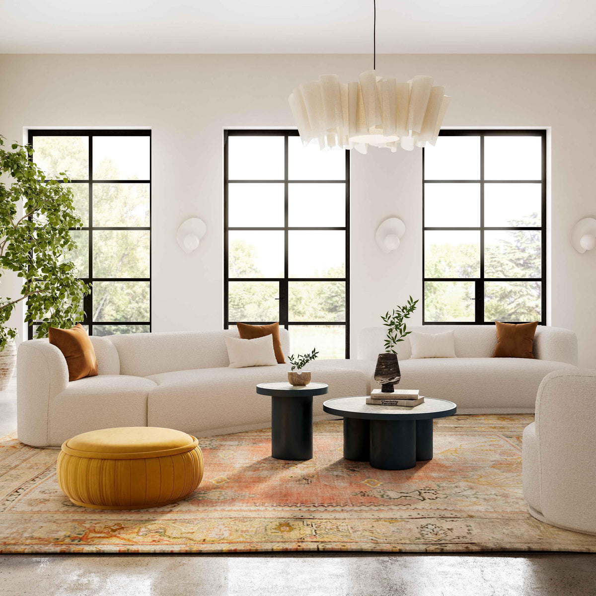 Fickle Cream Performance Boucle 4-Piece Modular RAF Sectional by TOV Furniture – photo 2 of 7