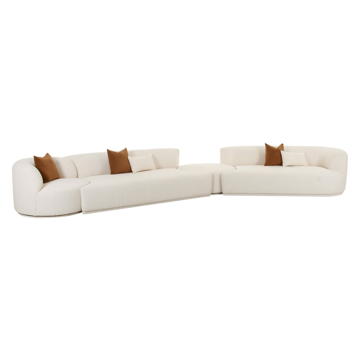 Fickle Cream Performance Boucle 4-Piece Modular RAF Sectional by TOV Furniture – photo 3 of 7
