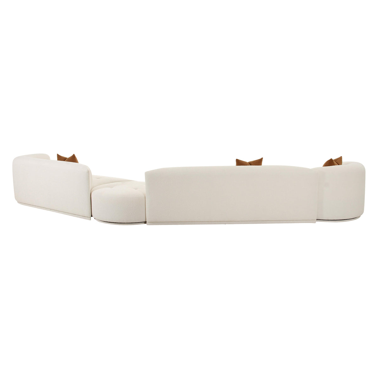Fickle Cream Performance Boucle 4-Piece Modular RAF Sectional by TOV Furniture – photo 4 of 7