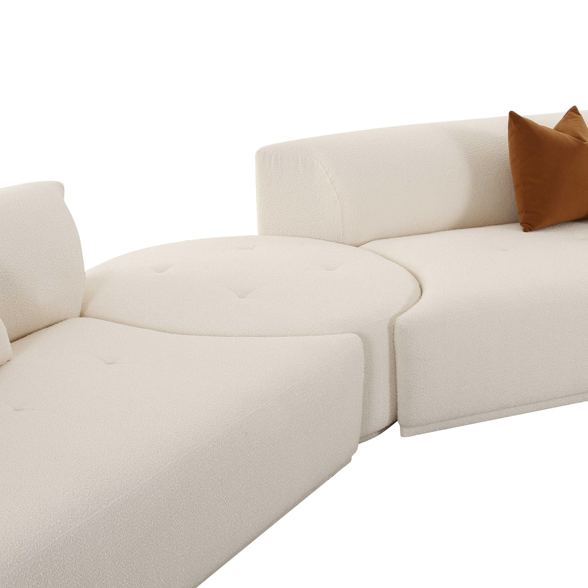Fickle Cream Performance Boucle 4-Piece Modular RAF Sectional by TOV Furniture – photo 5 of 7