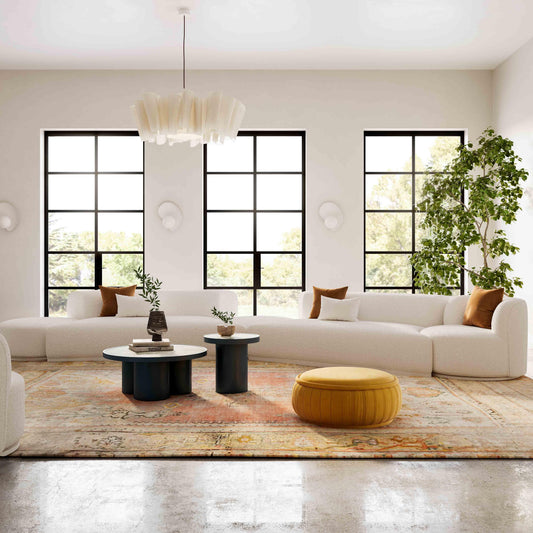 Fickle Cream Performance Boucle 5-Piece Modular Chaise Sectional by TOV Furniture – photo 2 of 6