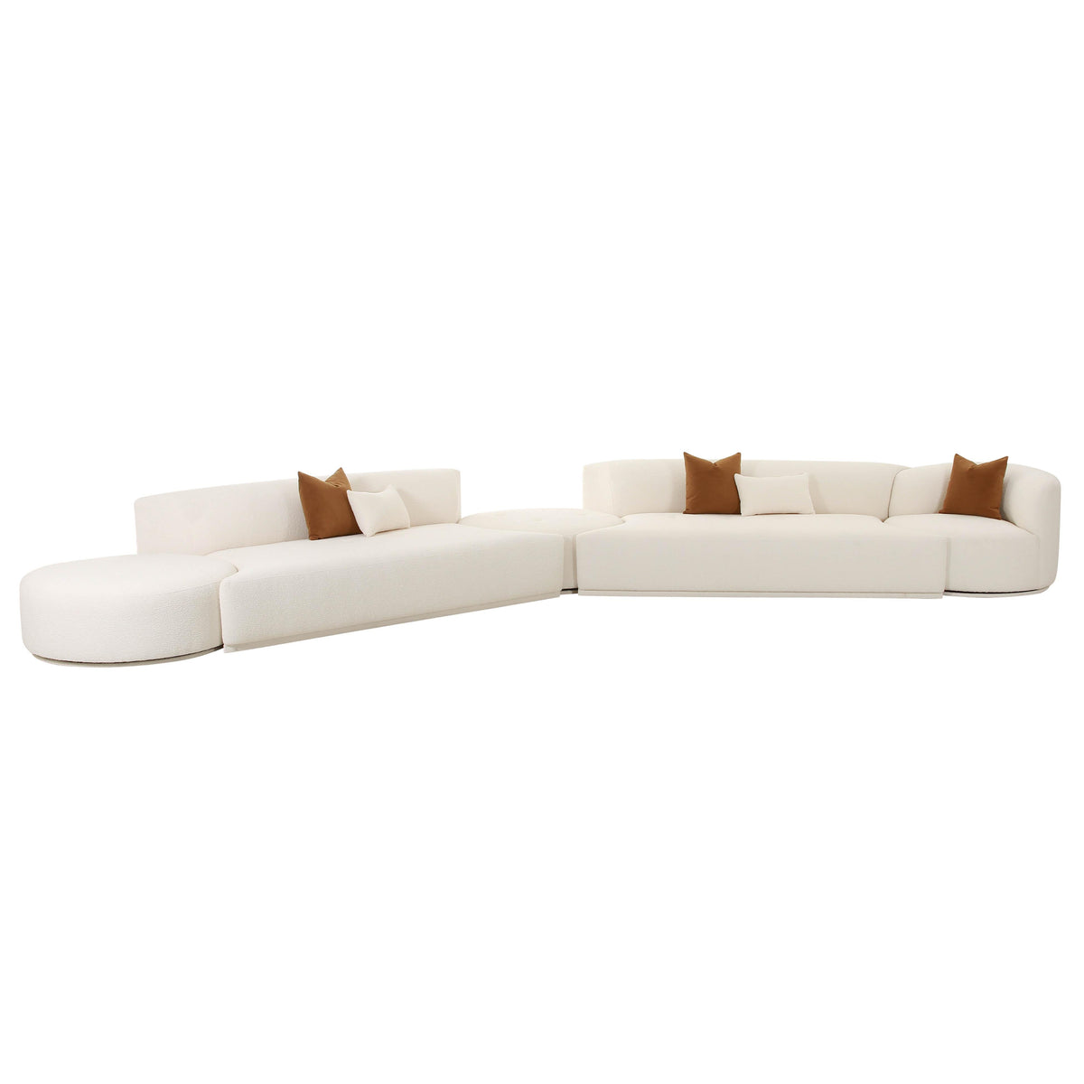 Fickle Cream Performance Boucle 5-Piece Modular Chaise Sectional by TOV Furniture – photo 3 of 6