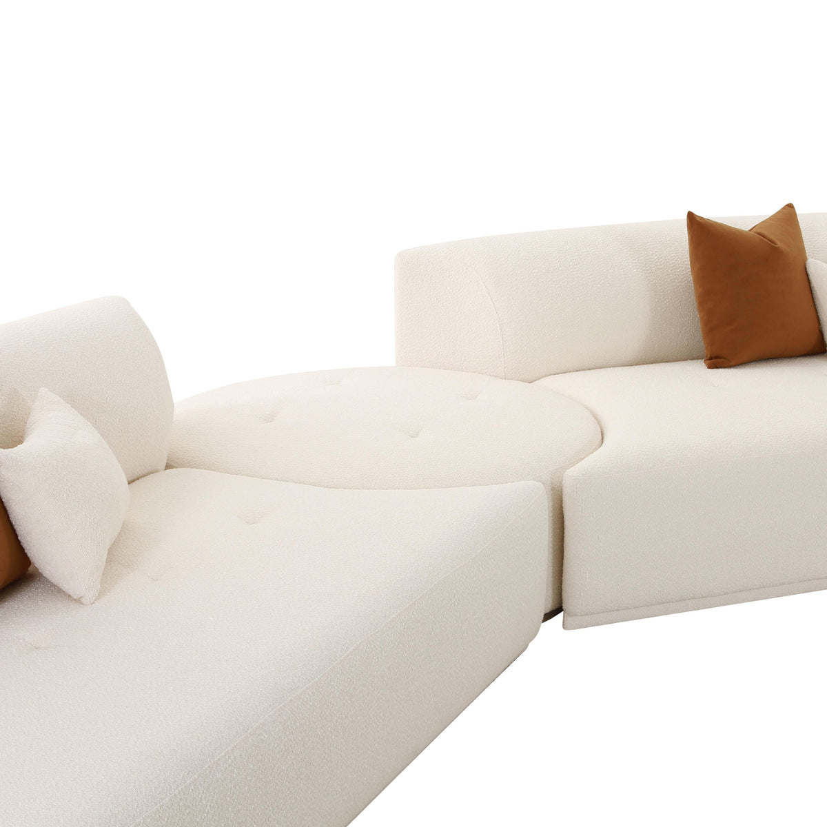 Fickle Cream Performance Boucle 5-Piece Modular Chaise Sectional by TOV Furniture – photo 5 of 6