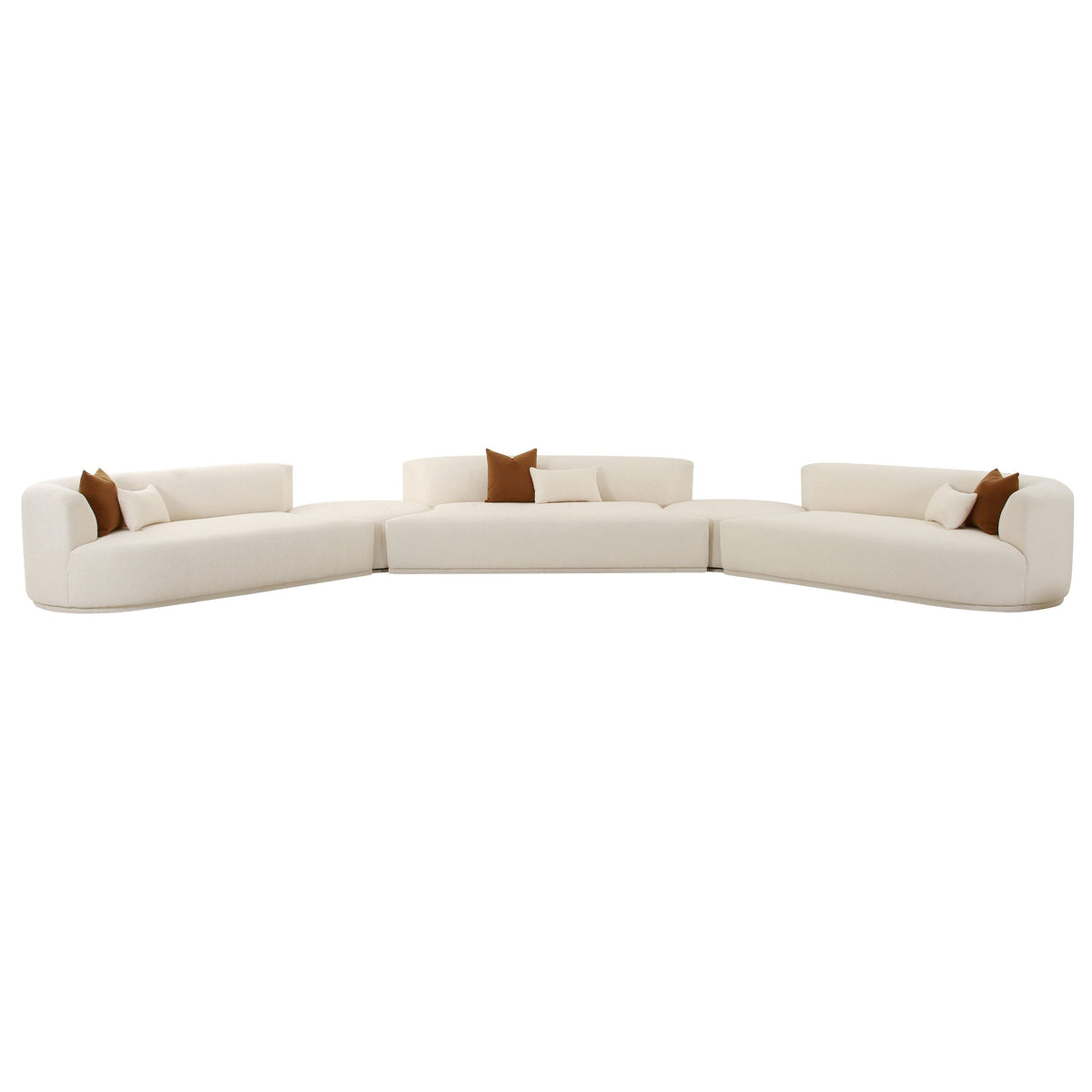 Fickle 5-Piece Cream Performance Boucle Modular Sectional by TOV Furniture – photo 1 of 6