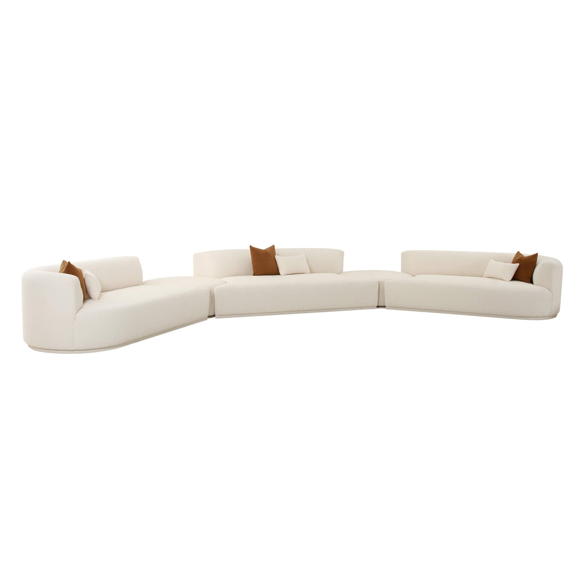 Fickle 5-Piece Cream Performance Boucle Modular Sectional by TOV Furniture – photo 3 of 6