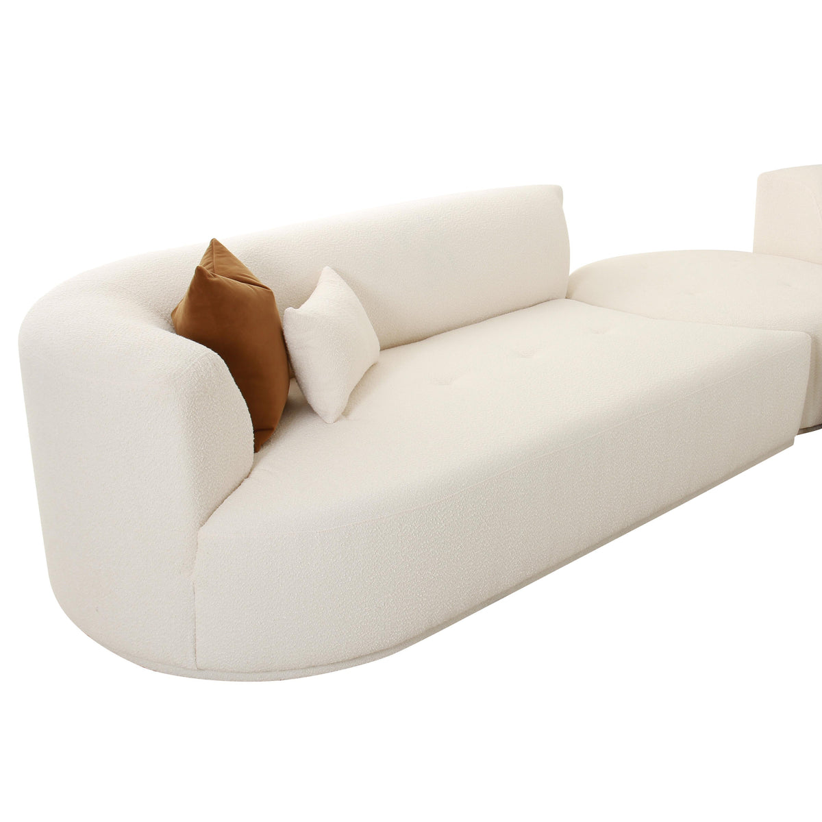 Fickle 5-Piece Cream Performance Boucle Modular Sectional by TOV Furniture – photo 5 of 6