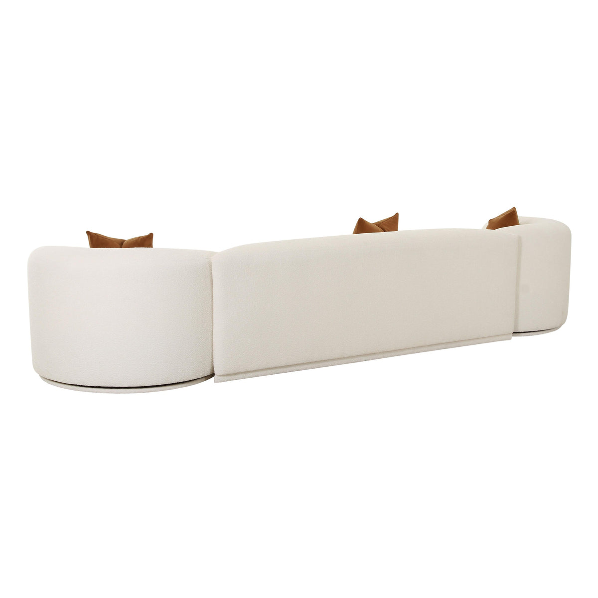 Fickle 144" 3-Piece Cream Performance Boucle Modular Sofa by TOV Furniture – photo 4 of 6