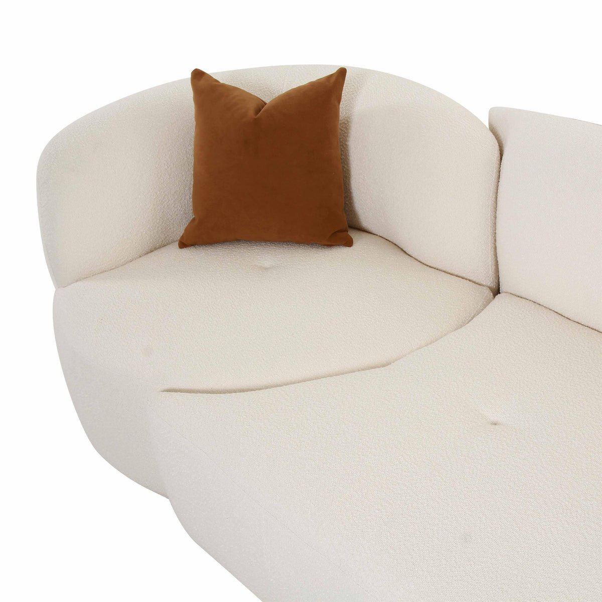 Fickle 144" 3-Piece Cream Performance Boucle Modular Sofa by TOV Furniture – photo 5 of 6