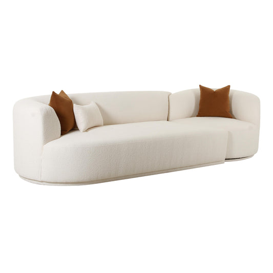Fickle Cream Boucle 2 Piece Modular Sofa by TOV L6866 C So3L