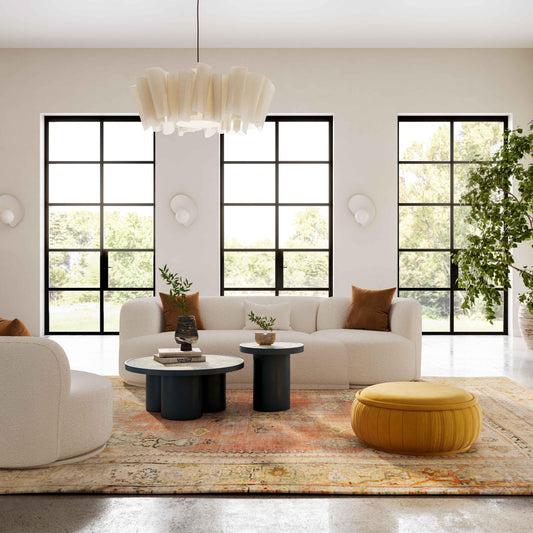 Fickle Cream Performance Boucle 2-Piece Modular LAF Sofa by TOV Furniture – photo 2 of 8