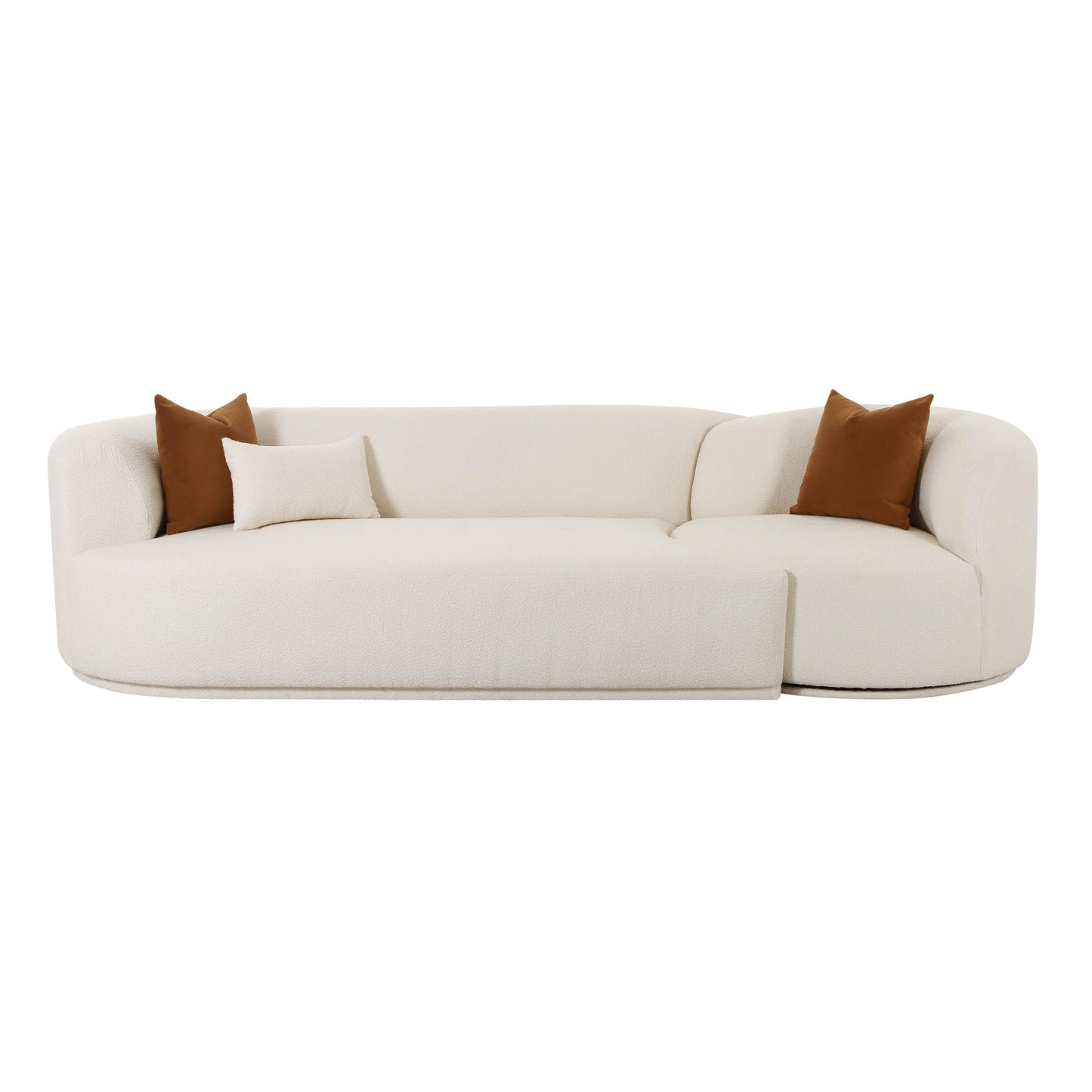 Fickle Cream Boucle 2 Piece Modular Sofa by TOV L6866 C So3R