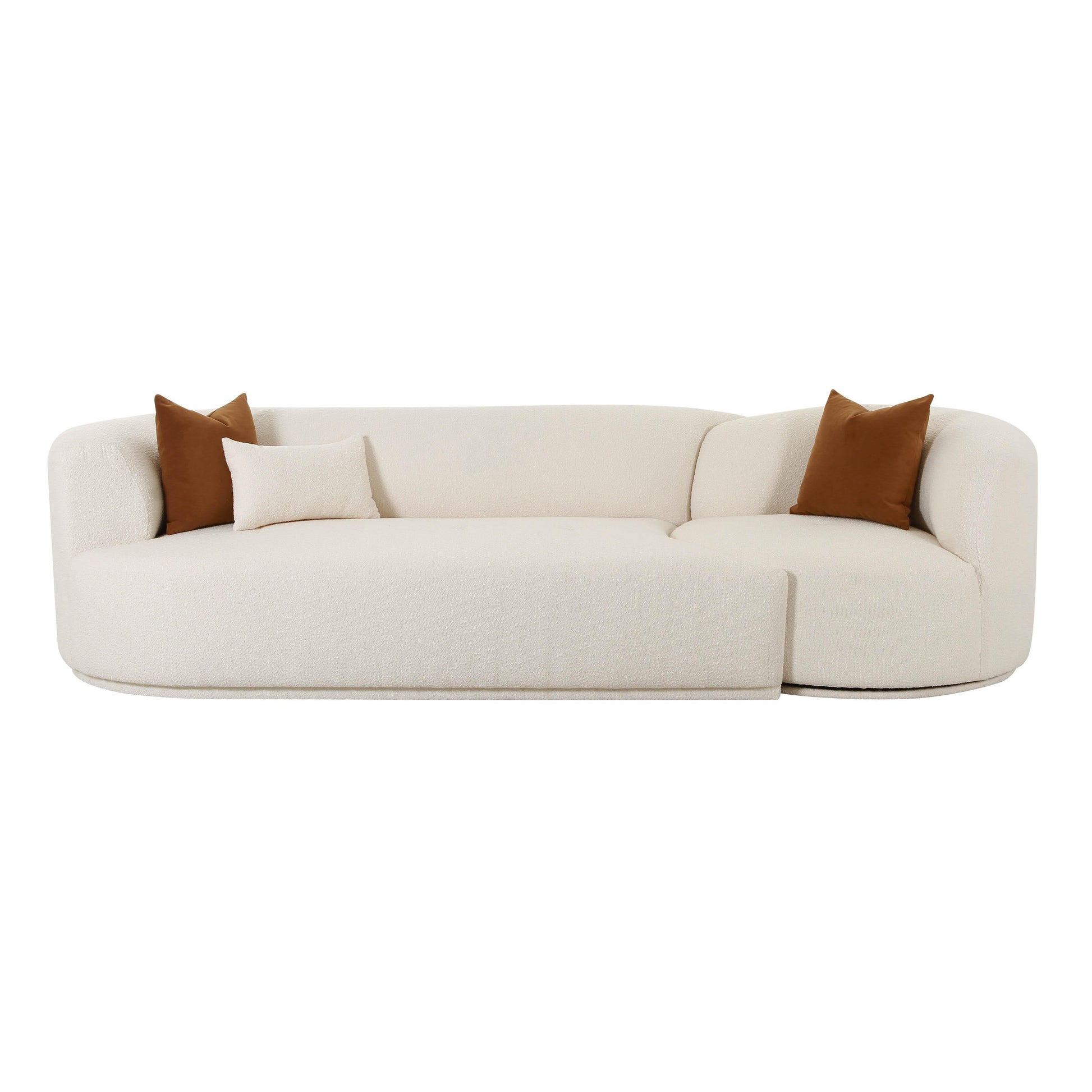 Fickle Cream Boucle 2 Piece Modular Sofa by TOV L6866 C So3R