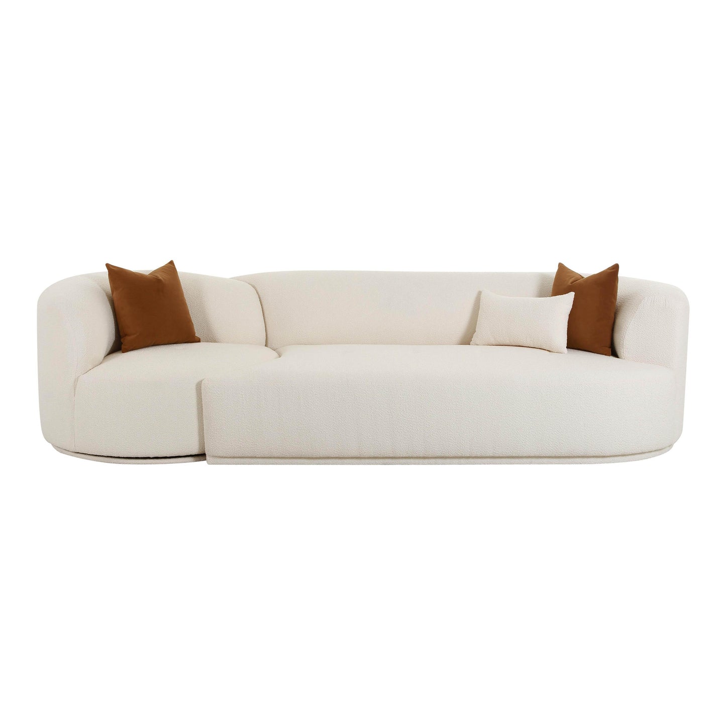 Fickle Cream Boucle 2 Piece Modular Sofa by TOV L6866 C So3R