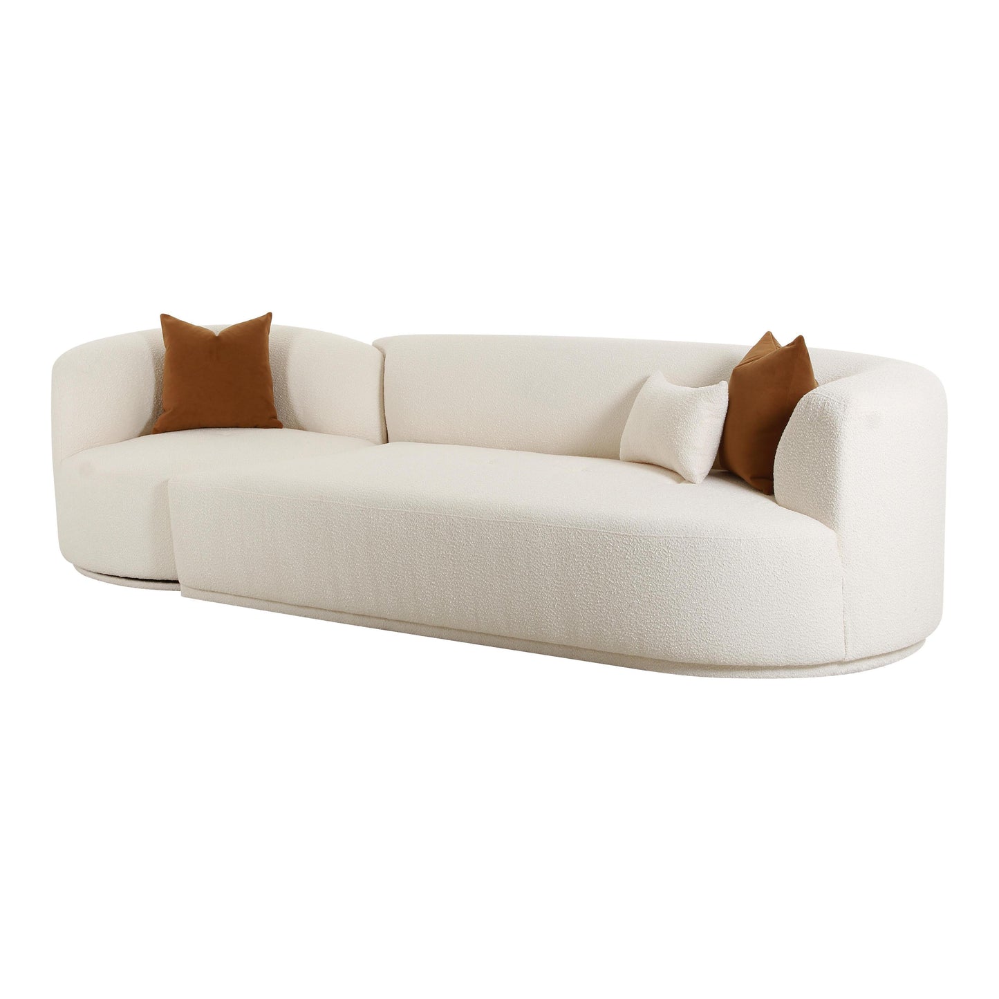 Fickle Cream Boucle 2 Piece Modular Sofa by TOV L6866 C So3R