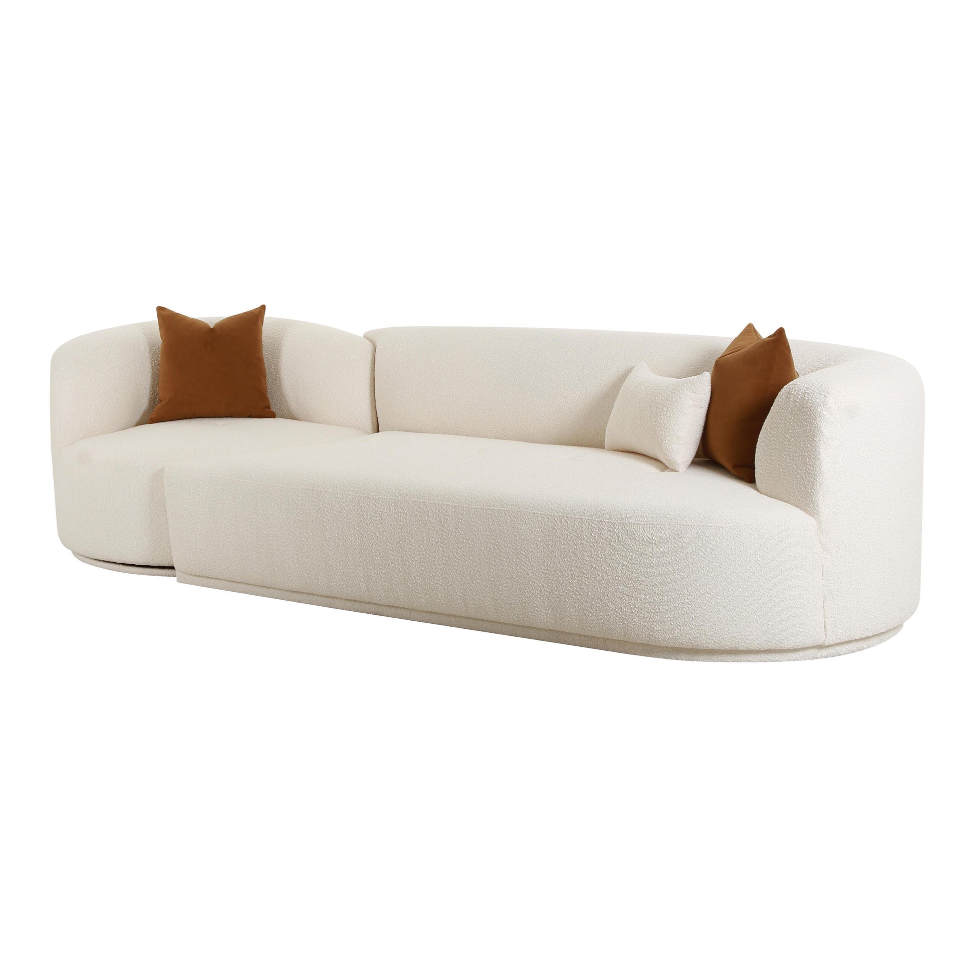 Fickle Cream Boucle 2 Piece Modular Sofa by TOV L6866 C So3R