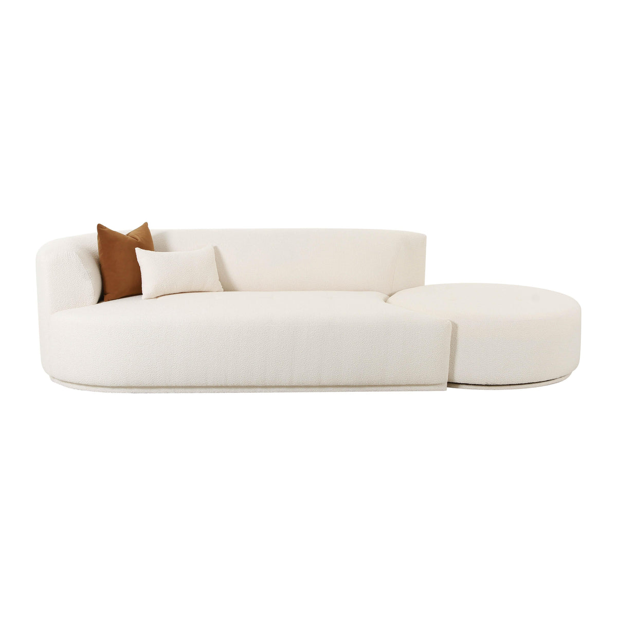 Fickle Cream Performance Boucle 2-Piece Chaise Modular LAF Sofa by TOV Furniture – photo 3 of 7