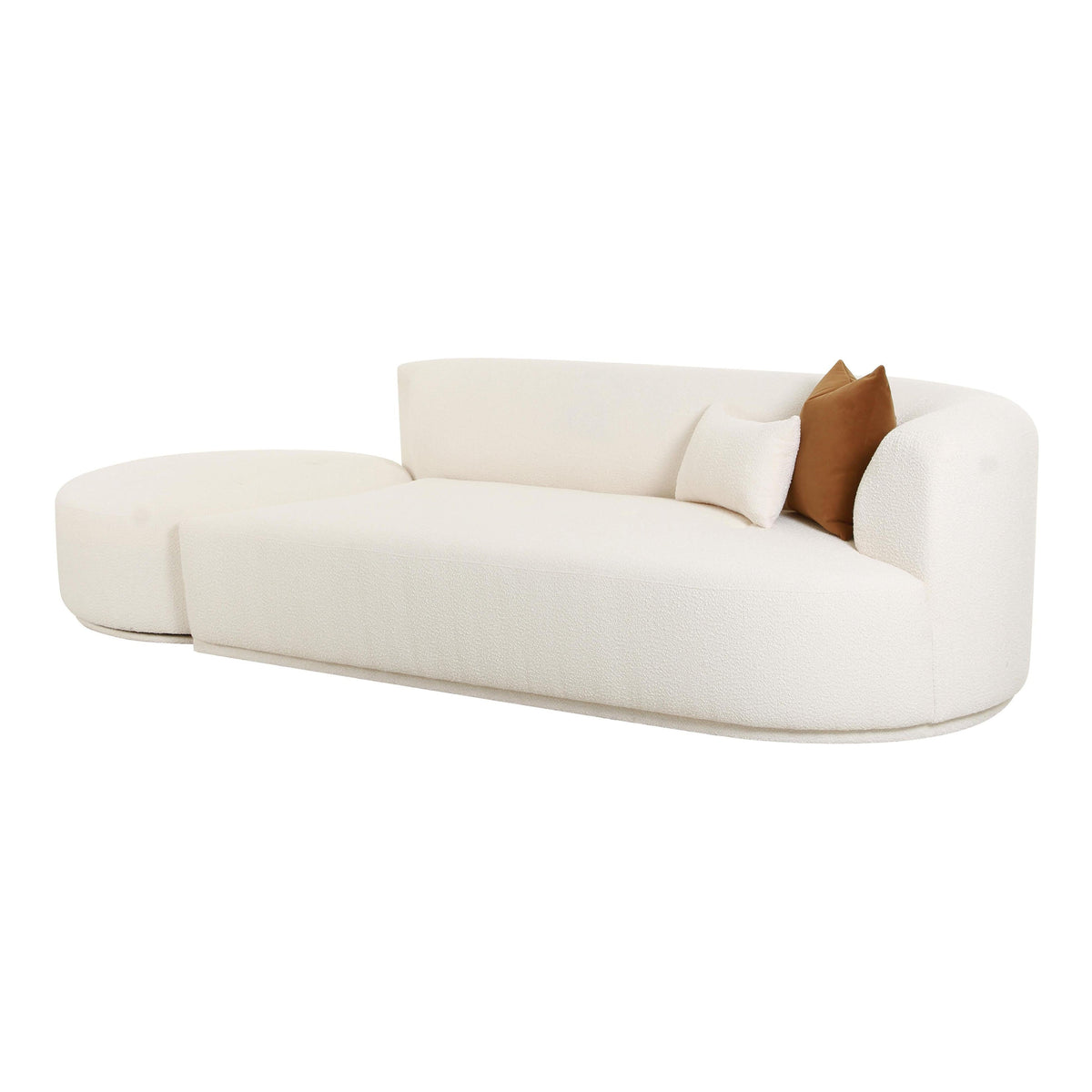 Fickle Cream Performance Boucle 2-Piece Chaise Modular RAF Sofa by TOV Furniture – photo 4 of 7