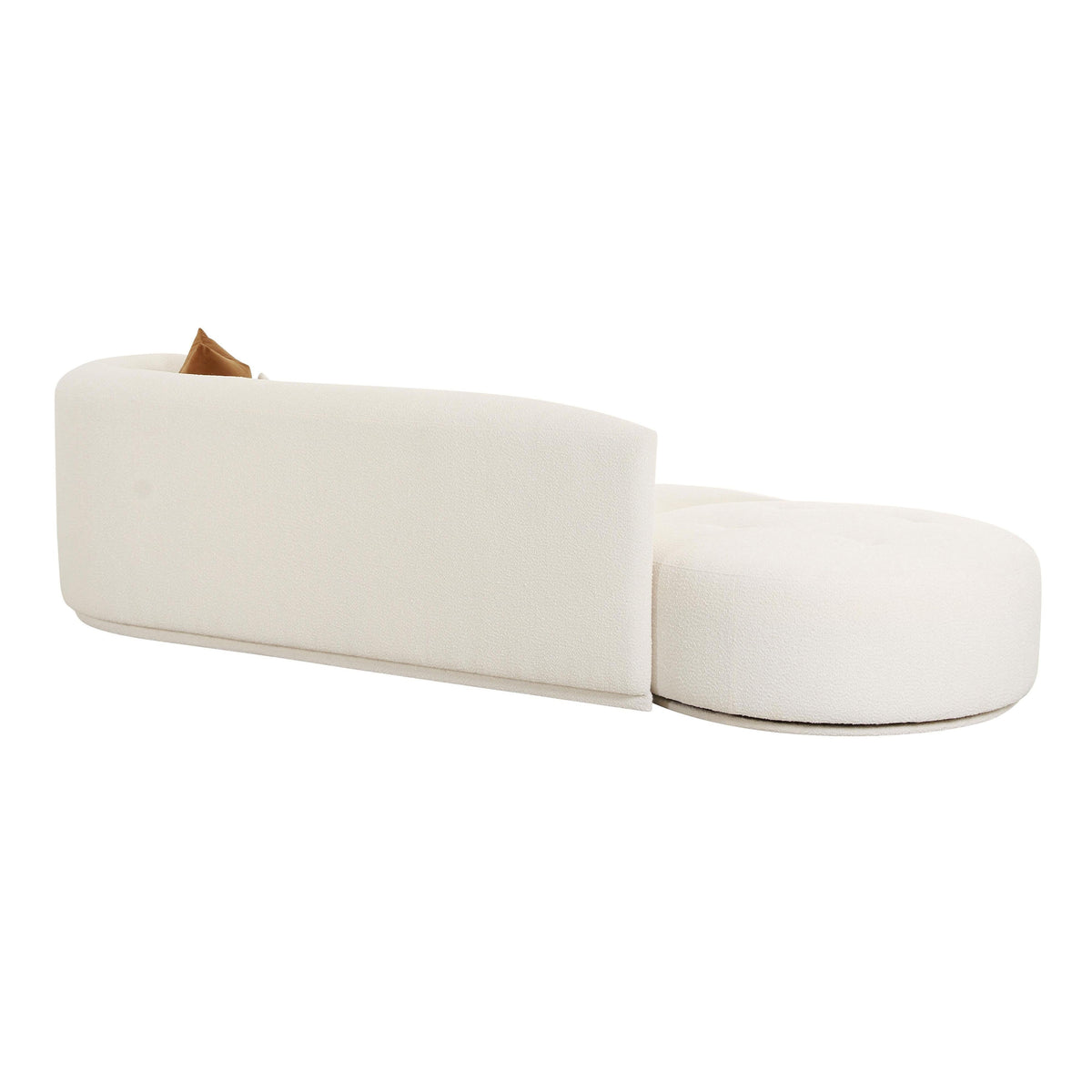 Fickle Cream Performance Boucle 2-Piece Chaise Modular RAF Sofa by TOV Furniture – photo 6 of 7