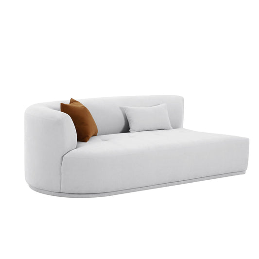 Fickle 82 5 Grey Velvet Modular Loveseat by TOV L68663