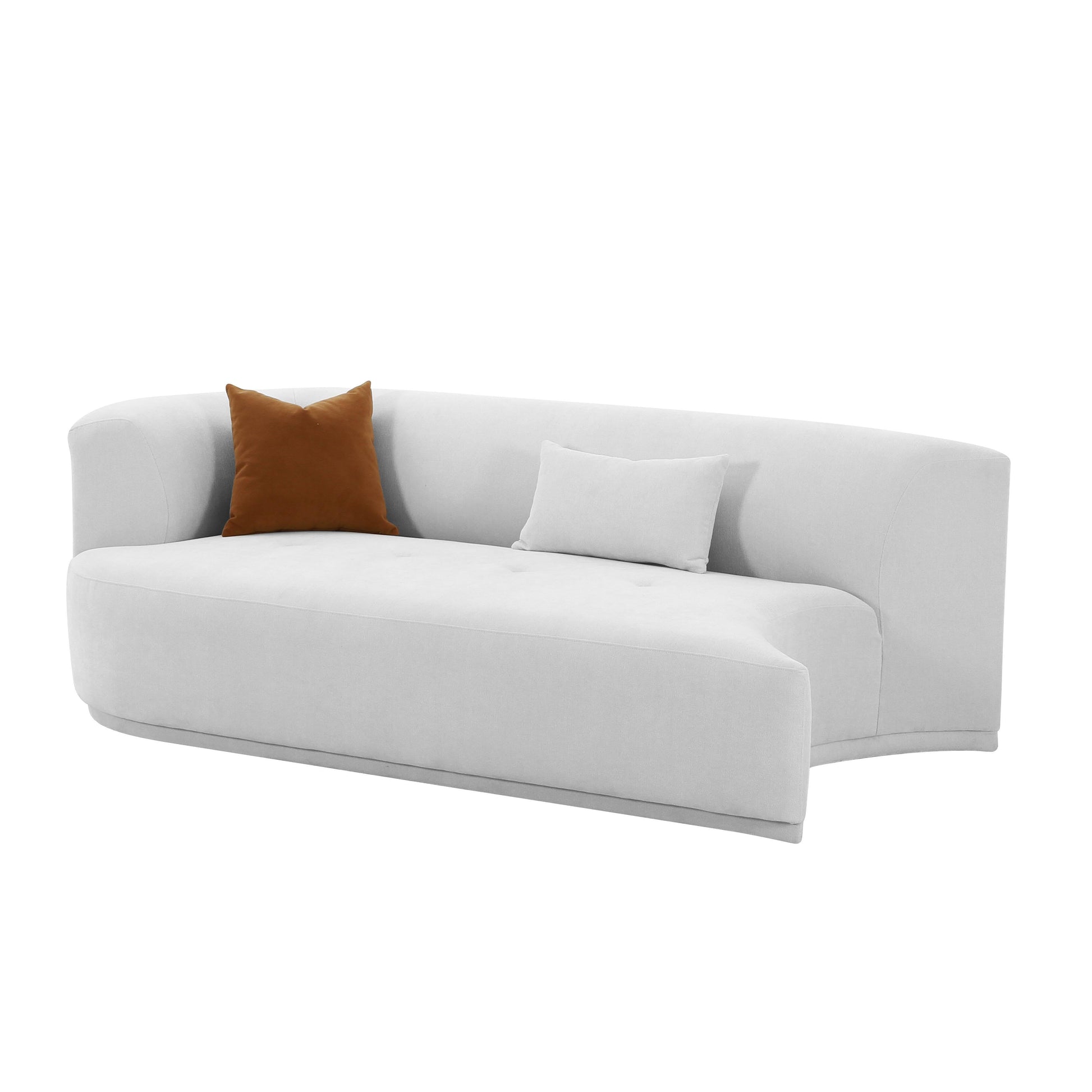 Fickle 82 5 Grey Velvet Modular Loveseat by TOV L68663