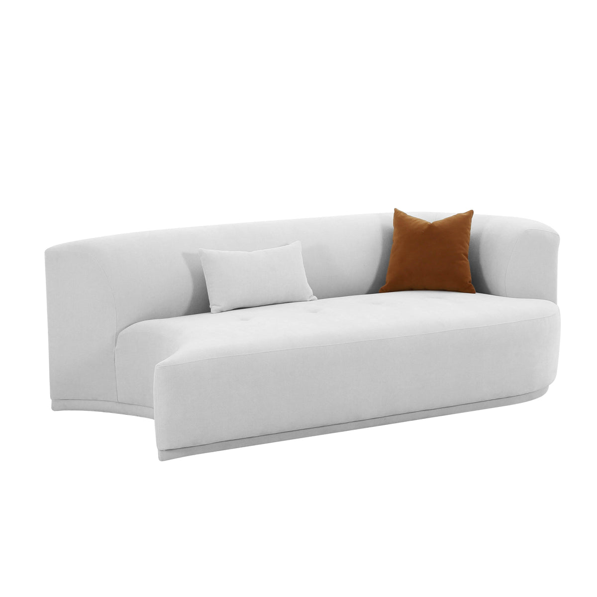 Fickle 82.5" Grey Performance Velvet Modular Loveseat in RAF by TOV Furniture – photo 1 of 8