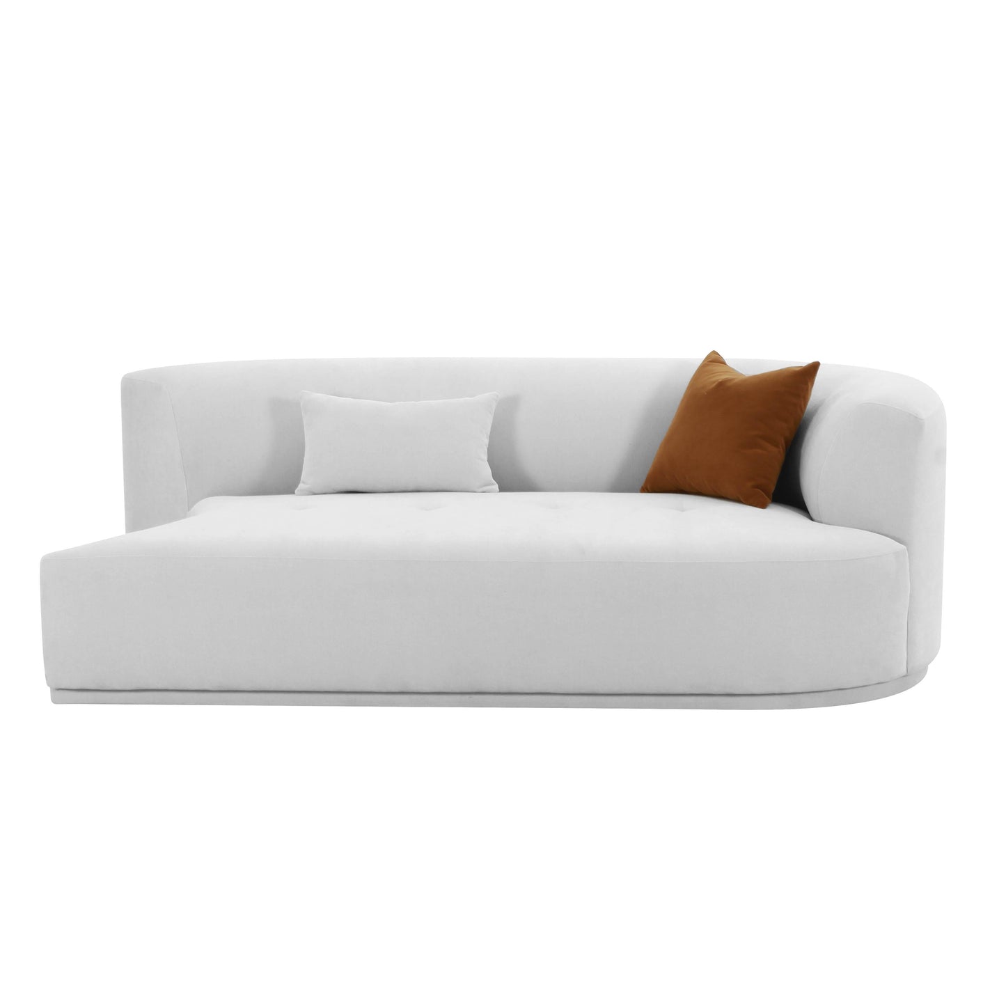 Fickle 82 5 Grey Velvet Modular Loveseat by TOV L68664