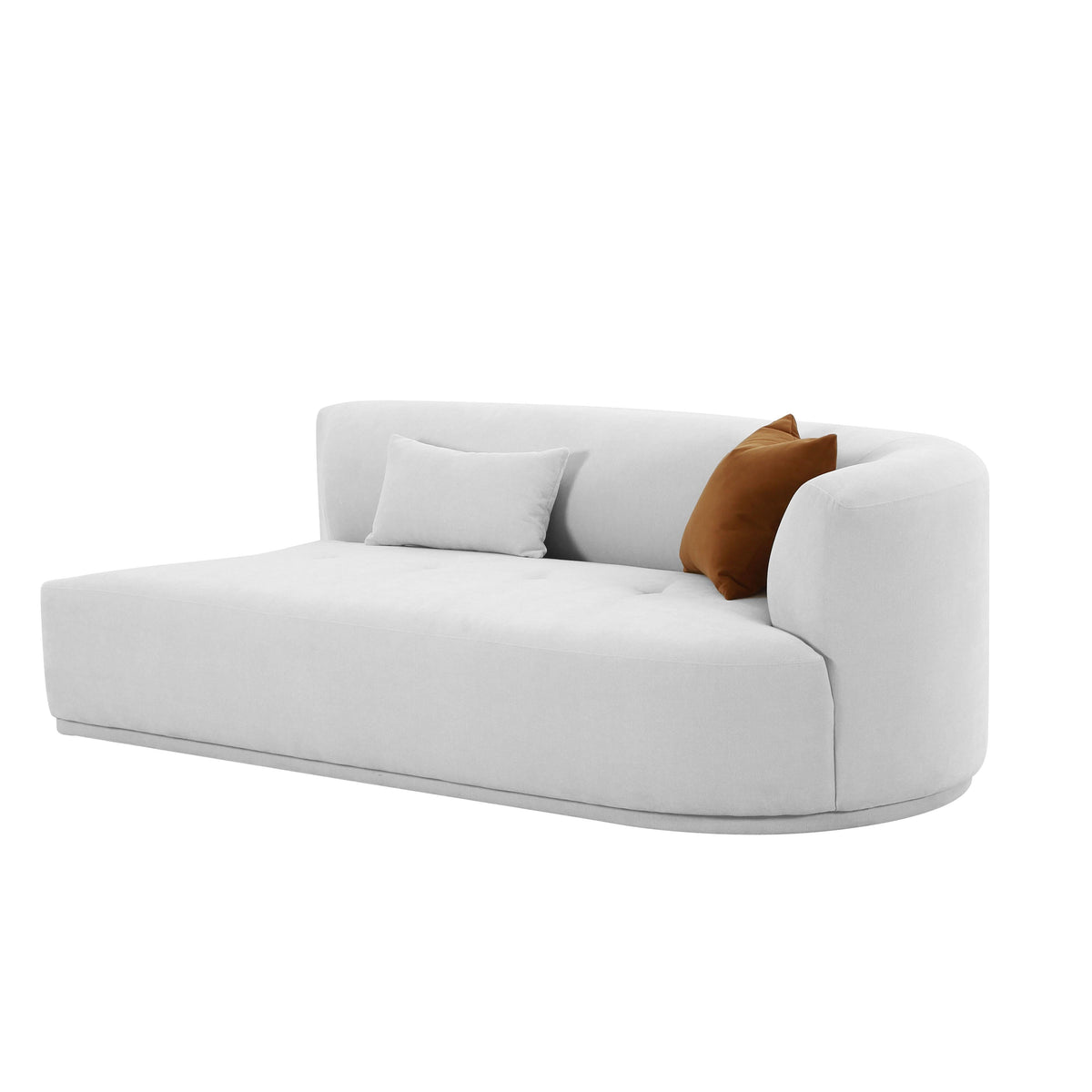Fickle 82.5" Grey Performance Velvet Modular Loveseat in RAF by TOV Furniture – photo 6 of 8