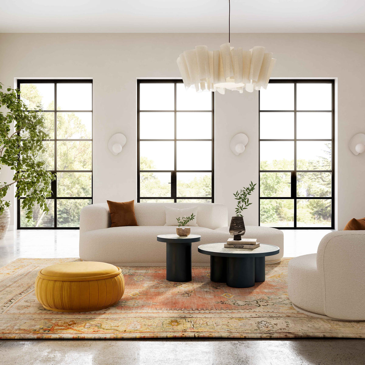 Fickle Cream Performance Boucle Modular LAF Loveseat by TOV Furniture – photo 2 of 6