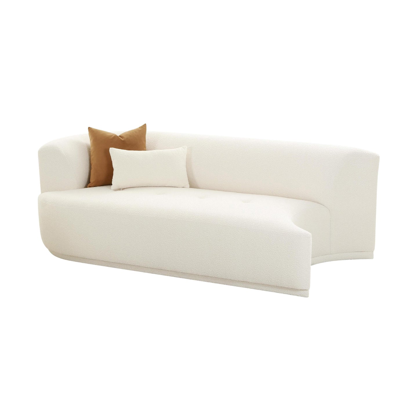 Fickle 82 5 Cream Boucle Modular Loveseat by TOV L68669