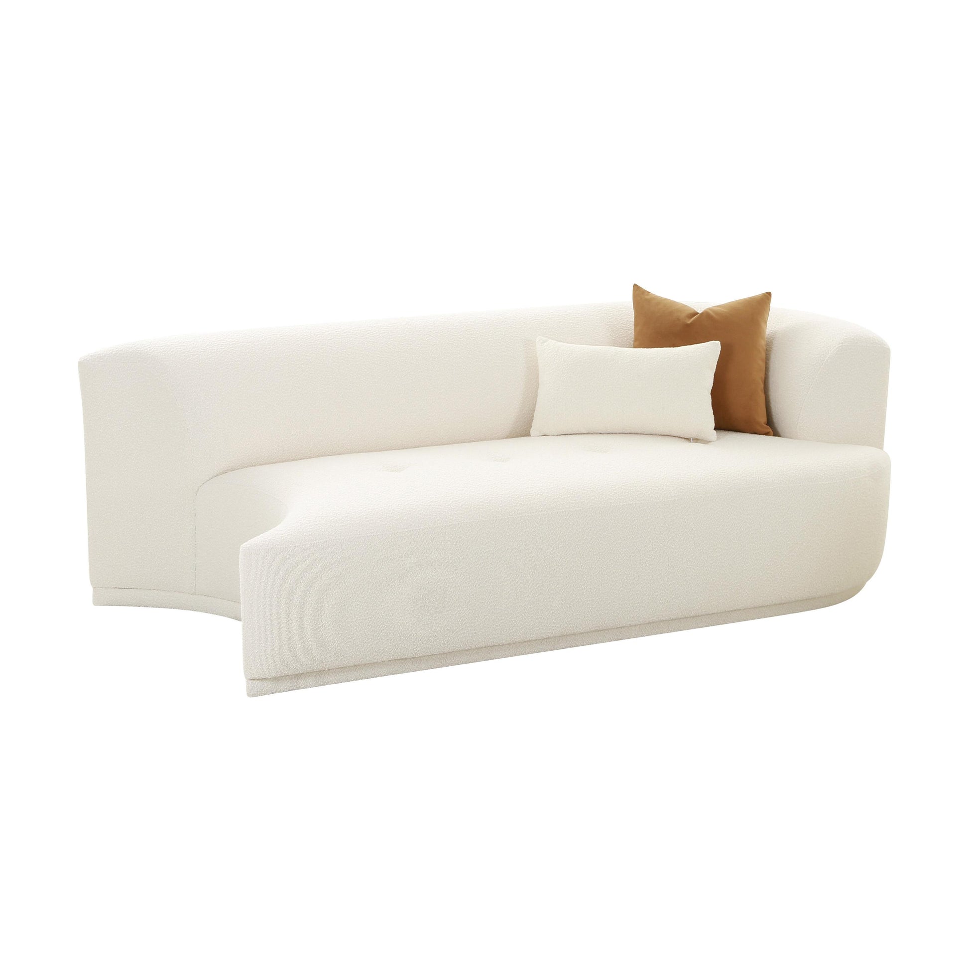 Fickle 82 5 Cream Boucle Modular Loveseat by TOV L68669