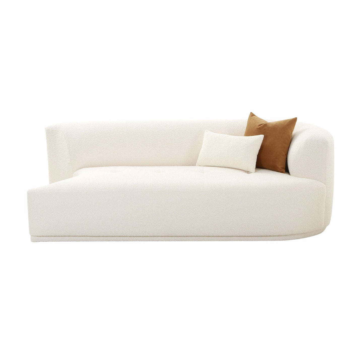 Fickle 82 5 Cream Boucle Modular Loveseat by TOV L68669