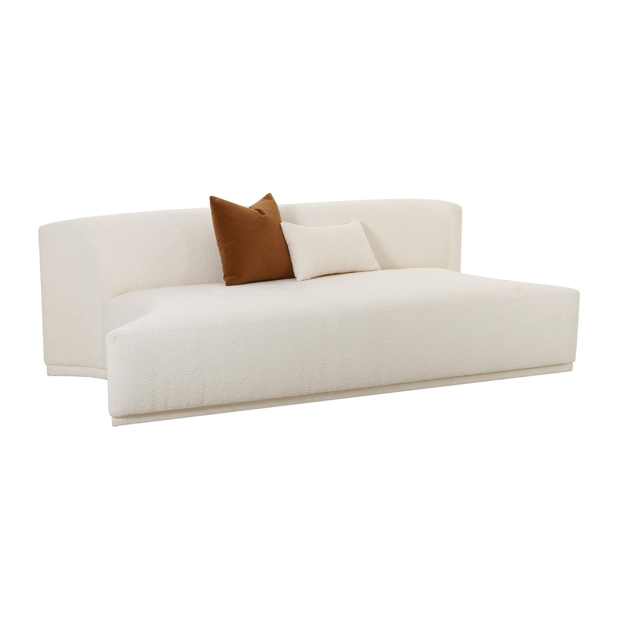 Fickle 84" Cream Performance Boucle Modular Armless Loveseat by TOV Furniture – photo 1 of 6