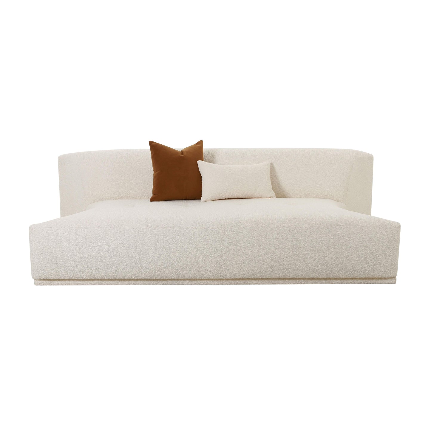 Fickle 84 Cream Boucle Modular Armless Loveseat by TOV L68670