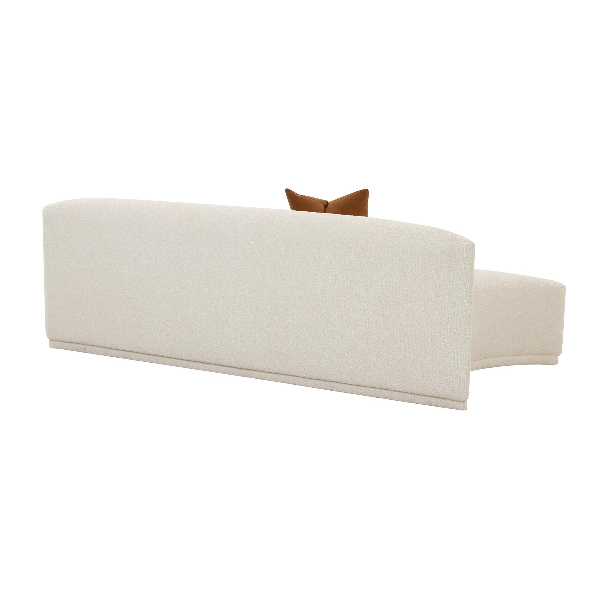 Fickle 84 Cream Boucle Modular Armless Loveseat by TOV L68670