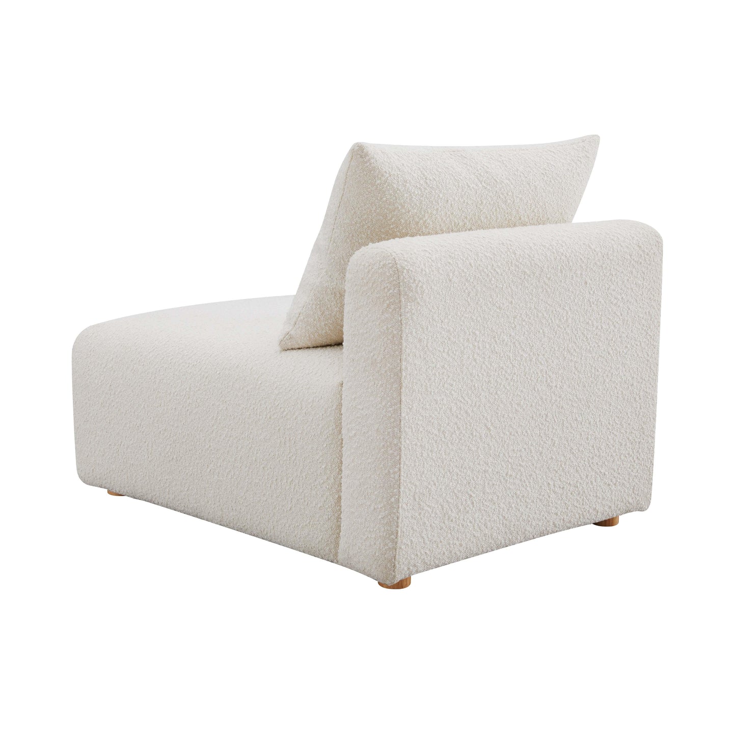 Hangover Cream Boucle Modular Armless Chair by TOV L68787 Ac