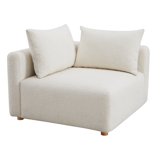Hangover Cream Performance Boucle Modular Corner Chair by TOV L68787 C