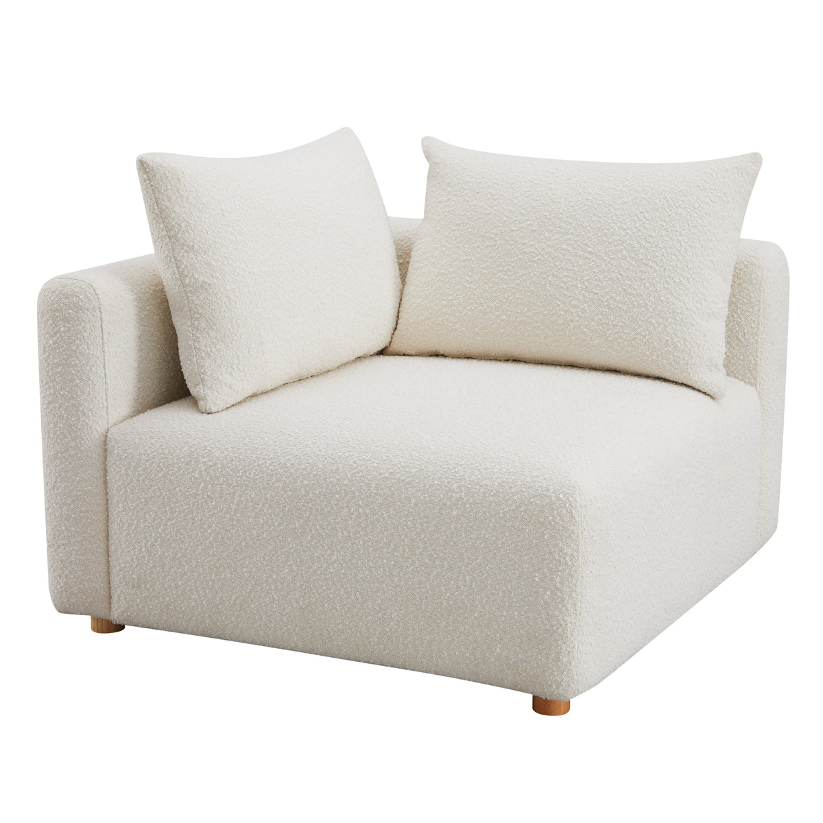 Hangover Cream Performance Boucle Modular Corner Chair by TOV Furniture – photo 1 of 7