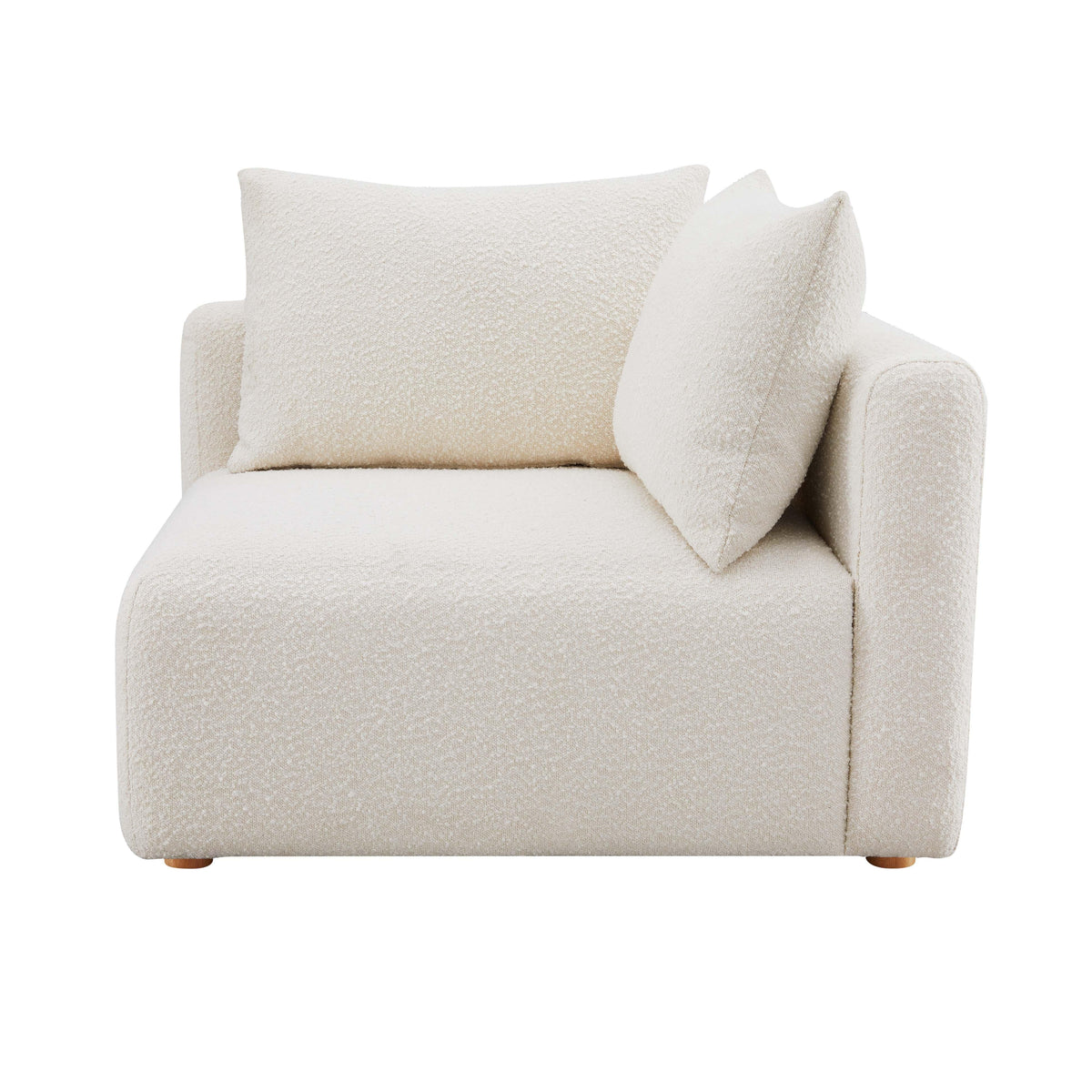 Hangover Cream Performance Boucle Modular Corner Chair by TOV Furniture – photo 5 of 7
