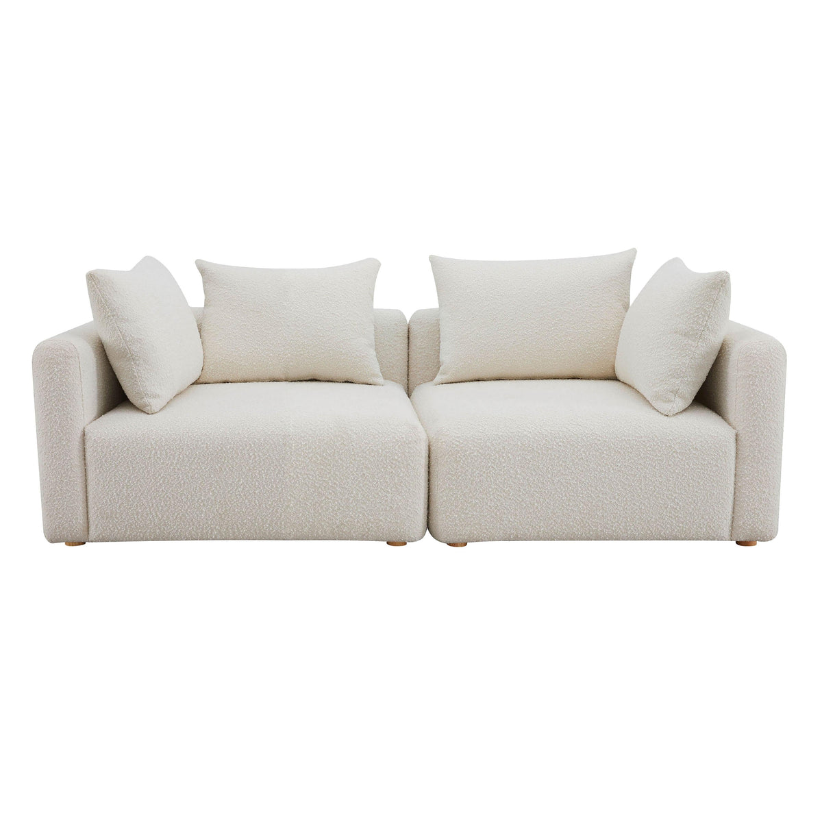 Hangover 81" Cream Performance Boucle Loveseat by TOV Furniture – photo 1 of 5