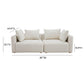Hangover 81 Cream Boucle Loveseat by TOV L68787 Lo