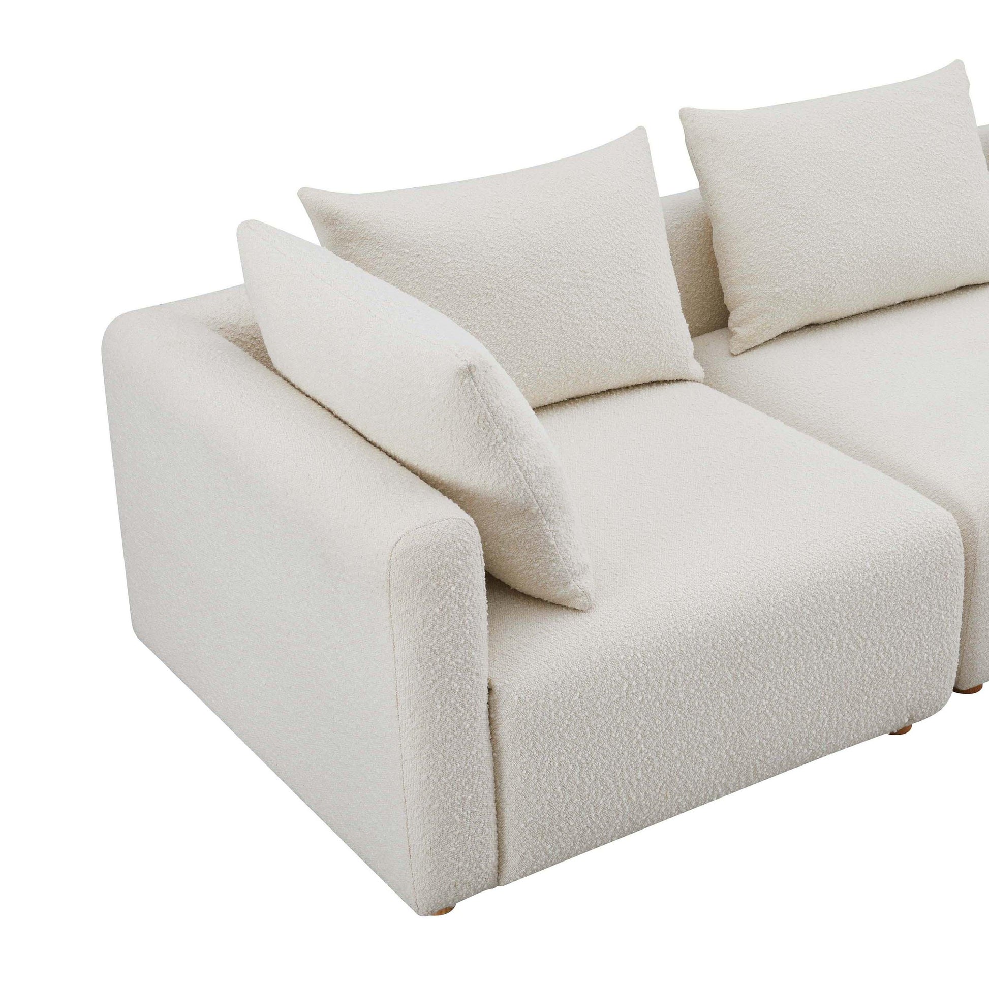Hangover 81 Cream Boucle Loveseat by TOV L68787 Lo