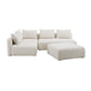Hangover 4 Piece Cream Boucle Modular Chaise Sectional by TOV L68787 Sec1