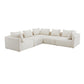 Hangover 5 Piece Cream Boucle Modular L Sectional by TOV L68787 Sec2