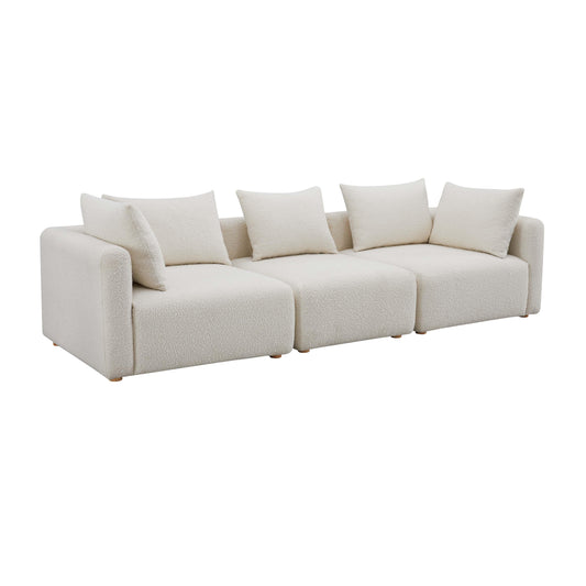 Hangover 112 5 Cream Boucle Sofa by TOV L68787 So